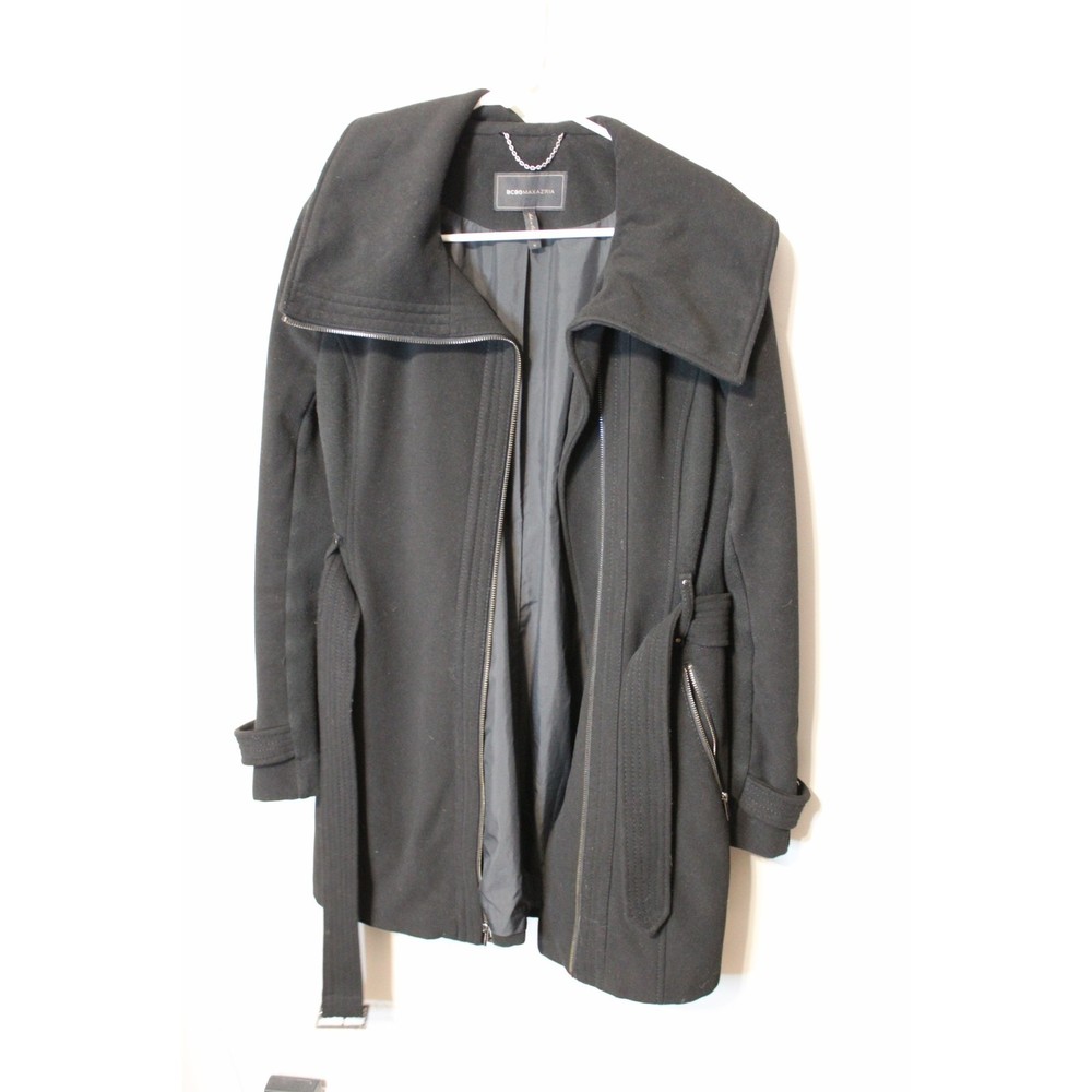 BCBG Max Azria Black Moto Rana Jacket Size M